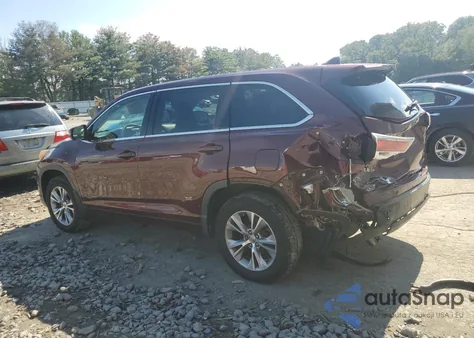 2014 Toyota Highlander Le from USA, damaged, VIN 5TDBKRFHXES039803